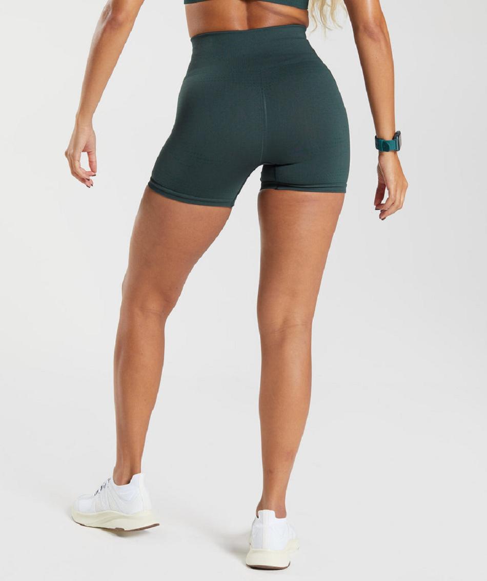 Pantalones Cortos Gymshark Vital Seamless 2.0 Mujer Verde | CO 2650ZUT